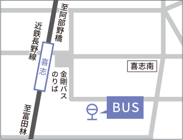 「喜志」駅前発マップ